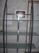 Exklusives Designer-Regal Metall-Glas-Kombination