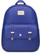 Elegantes Taschen Set Rucksack mit Vorderklappe Clutch Teddy Anhänger blau