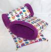 Kuschelset 3 Teile mit Hängematte Kuschelsack Kuschelrolle f. Meerschweinchen