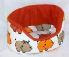 Kuschelbettchen mit 1 Kissen bunte Nilpferde f. Meerschweinchen Kleintiere