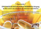 DIPLOMIERTER NATUR ENERGETIKERINNEN Lehrgang