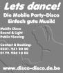 Lets dance Die Mobile Party-Disco-Einfach gute Musik