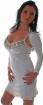 Paillettenkleid Bolero crema