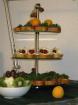 Geschirr Etagere mit 3 Ebenen aus Glas und Edelstahl Euro 20 -