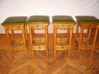 4 Barhocker Holz-Massiv Handarbeit
