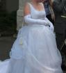Brautkleid lang mit Schleppe