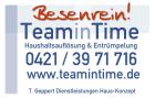 Haushaltsauflösungen Entrümpelungen TeaminTime Bremen