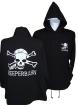Kapuzen Pullover mit Totenkopf beids. bedruckt super Qualität