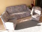 Hochwertige gepflegte Sofagarnitur 3 Sitzer Couch mit Bettfunktion 2 Sesse