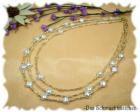 Süßwasserperlen Swarovskis SaY-YES 3Reiher Collier