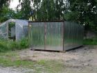 3x5 verzinkte Blechgarage mit Dachschräge mnach hinten mit Doppeltür
