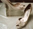 Peeptoe in sandfarben ungetragen Gr. 37
