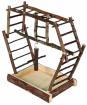 Leiter-Spielplatz aus Naturholz 35 33 24 cm