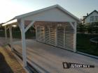 CARPORT GARAGENVORDACH HOLZÜBERDACHUNG FÜR AUTO HOLZGARAGE HOLZBAUSATZ 3 5x6m