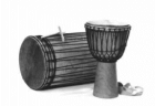 Djemb s Basstrommeln Krin und Zubehör