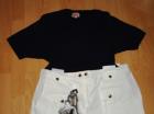 Designer Hose mti Rippenshirt