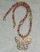 Edelsteinkette Achatkette mit Butterfly