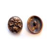 NORDIC SKULL Altbronze-Knopf . Made by www. ANTIK-GROUP. com