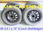 KIA Carens II 4STAHLFELGEN 5 5J x 15 4 Loch-Stahlfelge