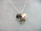 Sommertraum -Kette Swarovski Elemente Jet White Opal Black Daimond
