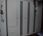 Schicker moderner Kleiderschrank 5 trg weiss mit milchglas