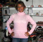 Damen Rollkragen Pullover rosa Alpakawolle