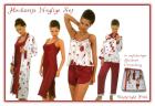 Hochzeits Neglige 8-teiliges Komplett-Set Top