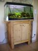 Aquarium ca. 125L mit Unterschrank Fichte massiv mit viel Zubehör zu verkauf