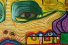 Hundertwasser Original Serigraphie Irinaland über dem Balkan