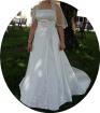 A-Linien -Brautkleid creme Gr. 38-40