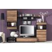 Wohnzimmer Wohnwand Oliviana 235 cm modernes und starkes Design zum kleinen Pr