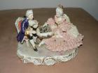 Porzellanfiguren Schach Spielendes Pärchen