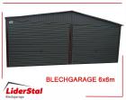 Blechgarage 6x6 Garage KFZ Lager Schuppe RAL7016 mit Aufbau verzinkt Stahl