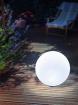 Große Solarkugel 25 cm weiß in Echtglas-Design