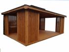 GARTENHAUS GARTENLAUBE KLEBEDACH HOLZ MIELNO BITUMENSCHINDELN 6x4m
