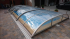 GFK Pool Ueberdachung Elegant 6 Schiebehalle flache extra Schienen SONDERPREIS