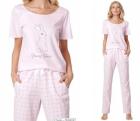 BONNIE Pyjama 2 tlg. Nachtwäsche lange Hose T-Shirt aus 100