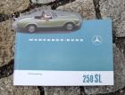 Betriebsanleitung Mercedes 250 SL 1967 Pagode