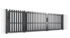 2-Flügelig Einfahrtstor mit Gartentor 4300 x 1500 mm Zaunanlage Toranlage Ho