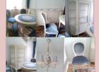 Original Schleiflack Chippendale Möbel Eszimmer. Shappy Chic.