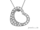 Diamantcollier mit Herz Anhänger Diamanten Weißgold günstig online kaufen bei