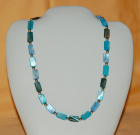 Perlmutt Kette blauer Traum