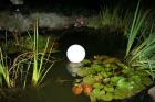 LED Solarkugel 25 cm weiß für Garten und Teich