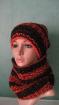 Handgestricktes Set Beanie und LOOP