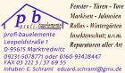 Profi-bauelemente FENSTER TÜREN TORE ROLLADEN MARKISEN JALOUSIEN INSEKTENSCHUTZ