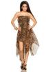 Luftiges Sommerkleid Bandeau-Chiffonkleid leo