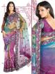 Wunderschönes Bollywood Embroidered net Sari inkl. Unterrockstoff