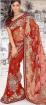 Bollywood traumhaften Rubigenious Rust Net Saree sari
