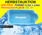 GFK Schwimmbecken 5 20m x 2 55m fertig Pool Einbaubecken LED Lampe komplett SET