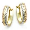 Creole tricolor diamantiert 9Kt GOLD